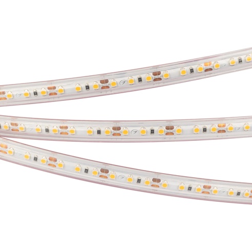 Лента светодиодная RTW 2-5000PS 12V Warm3000 2x (3528, 600 LED, LUX) (Arlight, 9.6 Вт/м, IP67)