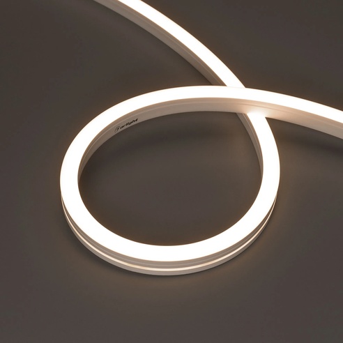 Лента светодиодная герметичная MOONLIGHT-SIDE-A140-12x17mm 24V Warm3500 (9.6 W/m, IP67, 5m, wire x2) (Arlight, Вывод боковой, 3 года)