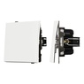 Механизм выключателя одноклавишный проходной SWT-TENDO-MKP1-SFPL-WH (230V, 10A) (Arlight, -)