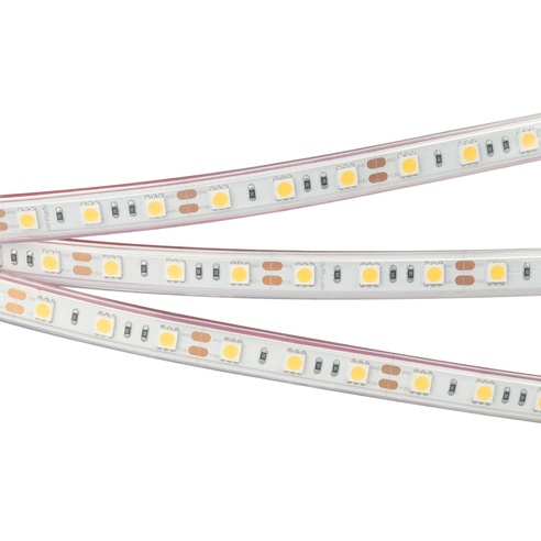 Лента светодиодная RTW 2-5000P 12V Warm2700 2x (5060, 300 LED, LUX) (Arlight, 14.4 Вт/м, IP66)