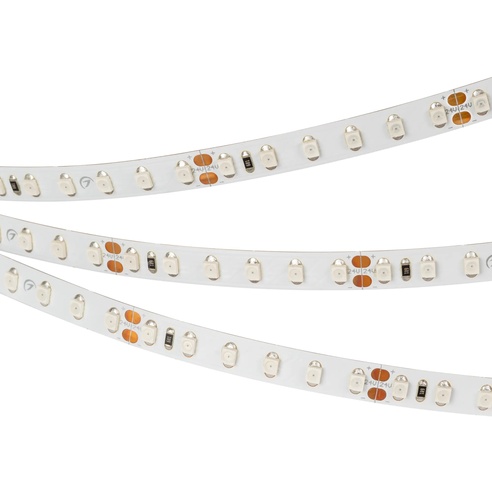 Лента светодиодная RT 2-5000 24V Orange 2x (3528, 600 LED, LUX) (Arlight, 9.6 Вт/м, IP20)