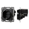 Механизм розетки с USB зарядкой SCT-MUAC-PL-BK-V (250V, 16A) (Arlight, -)