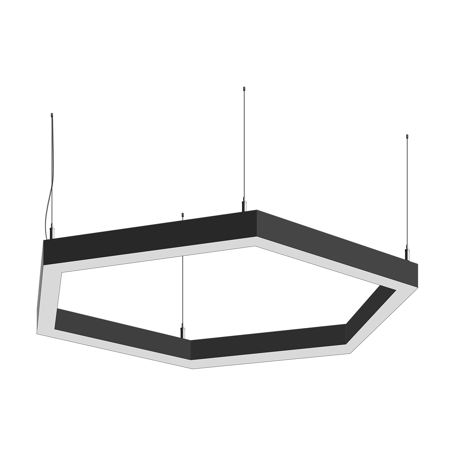 Светодиодный фигурный светильник MS-HEX-O Шестиугольник 6x250mm 60W  3000/4000/6000К - изображение товара