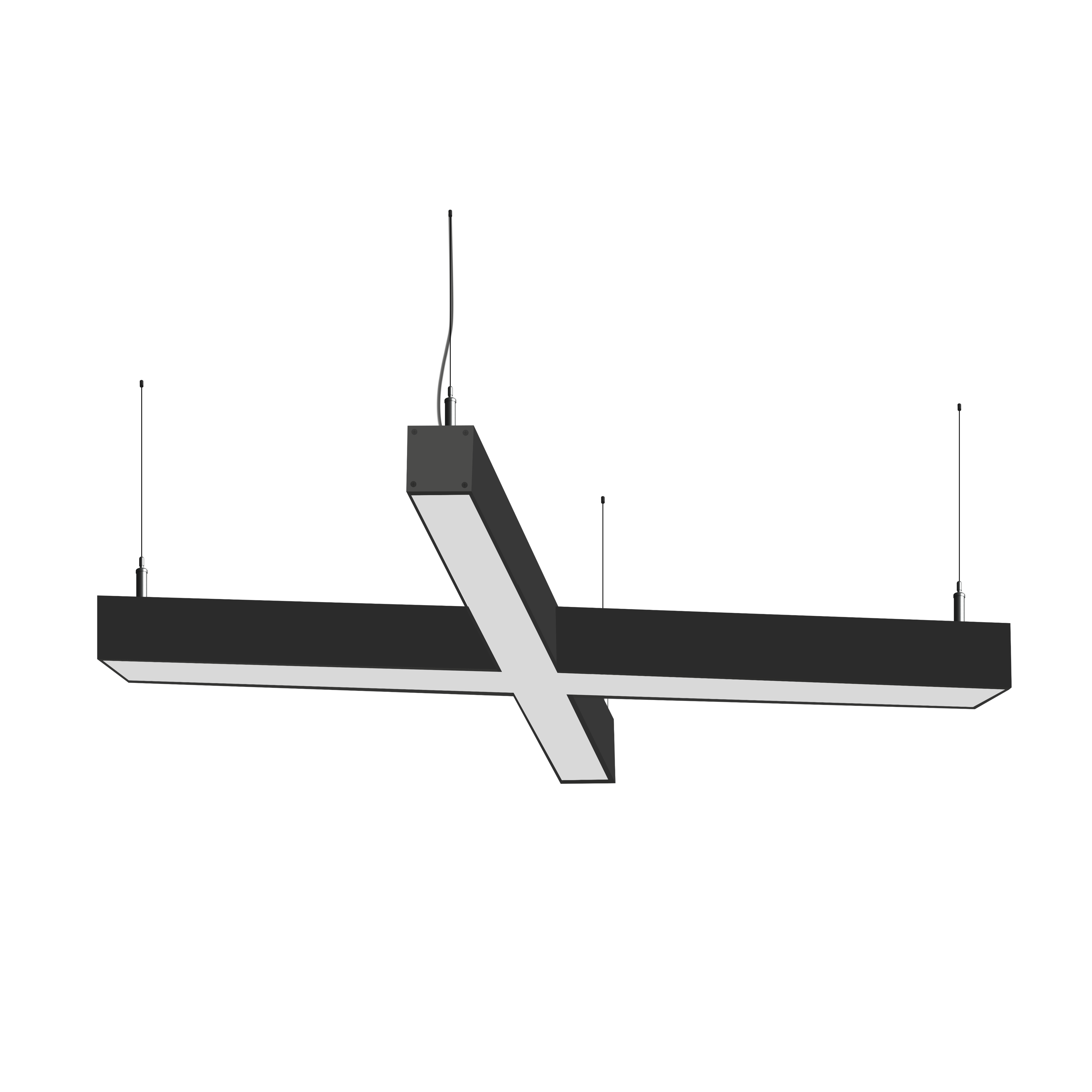 Cветодиодный фигурный светильник MS-CROSS X-образный 4х500mm 80W 3000/4000/6000K
