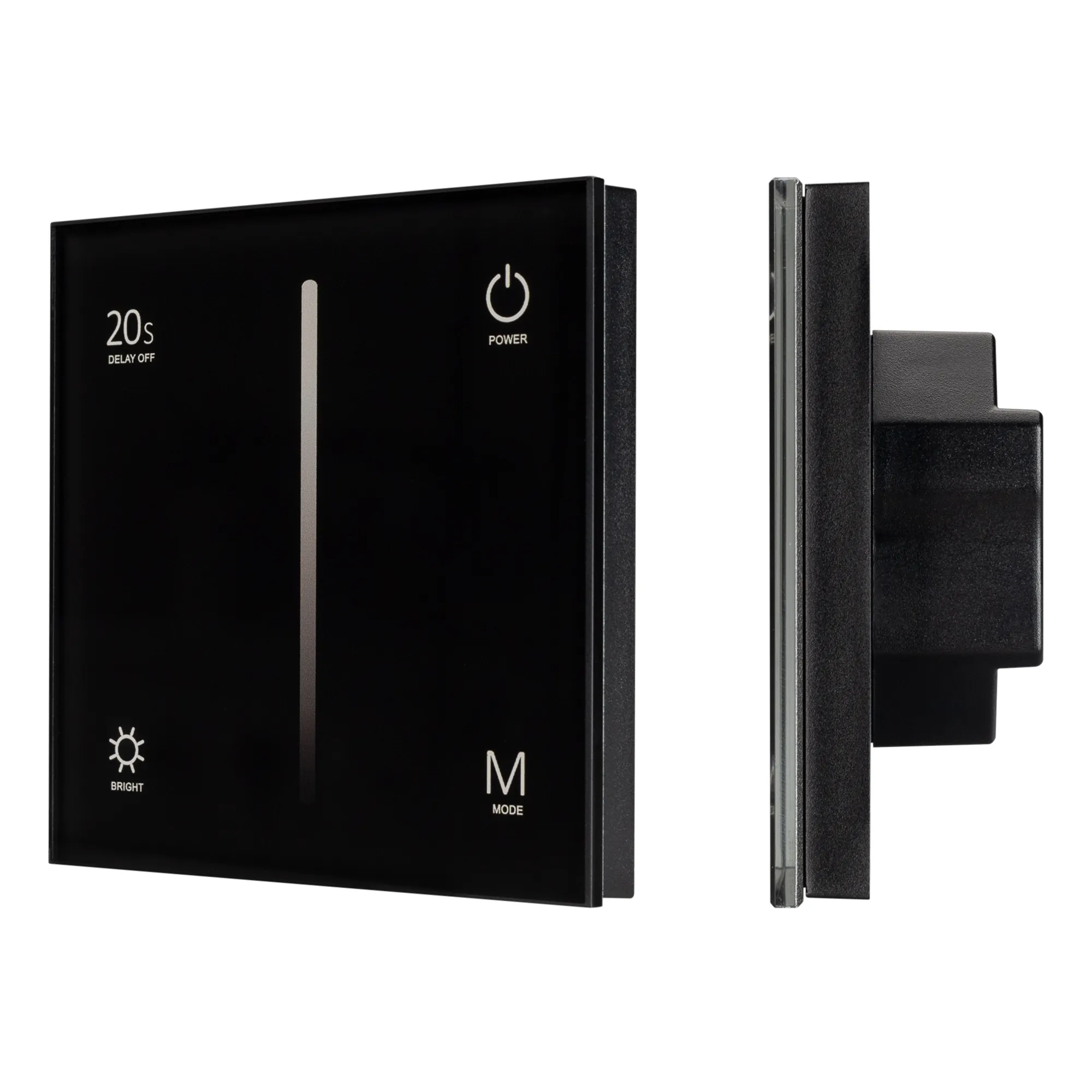 Панель SMART-P36-DIM-IN Black (230V, 1.2A, TRIAC, Sens, 2.4G) (Arlight, IP20 Пластик, 5 лет) - изображение товара