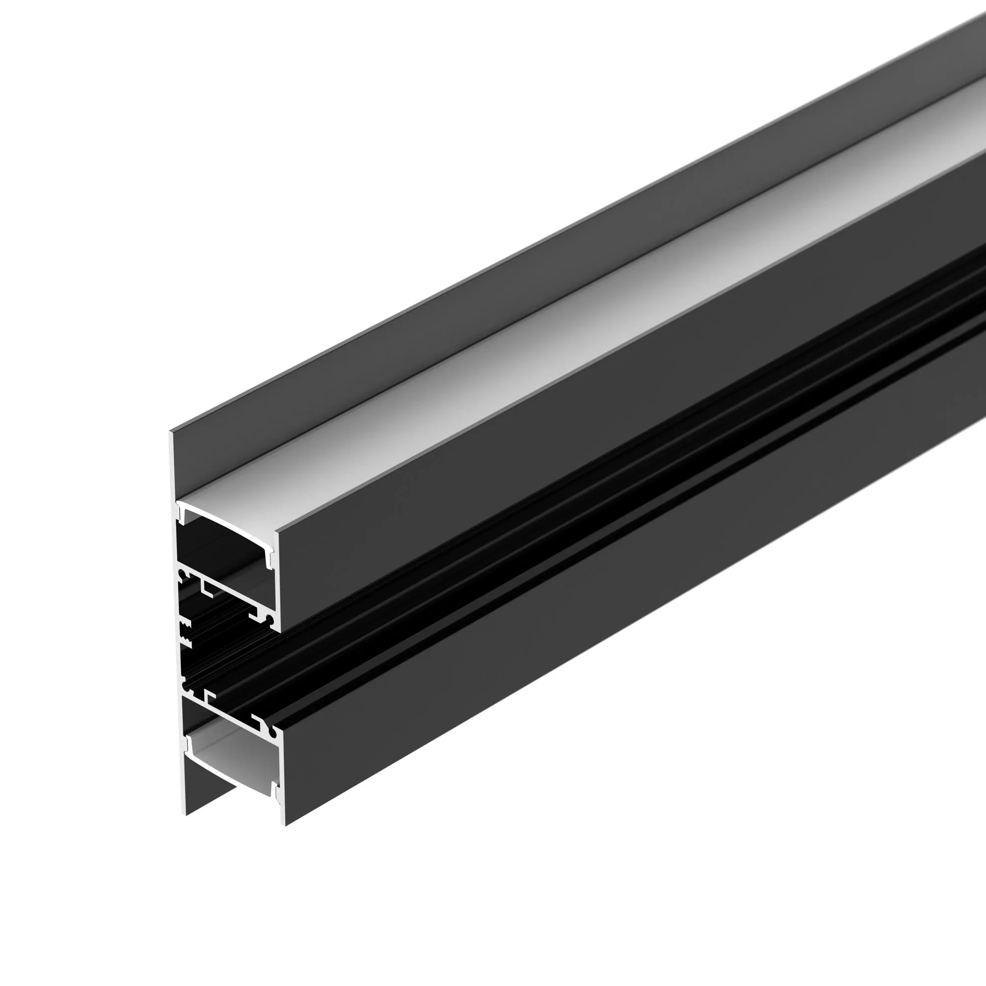 Профиль WALL-2575-DUAL-2000 ANOD BLACK (Arlight, Алюминий) - изображение товара
