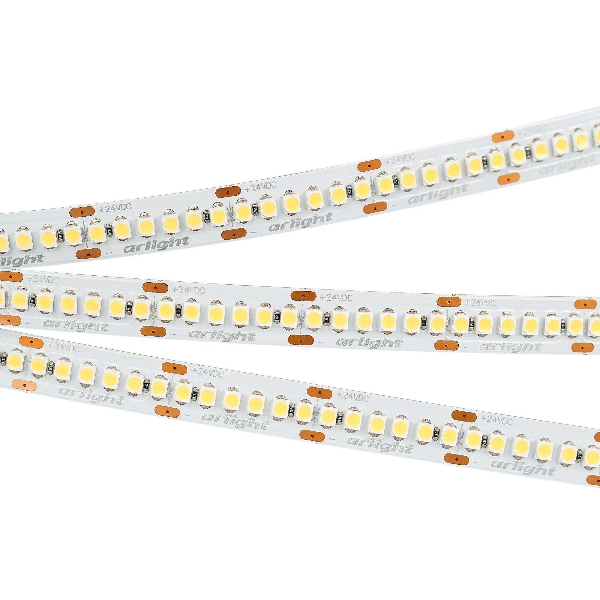 Лента светодиодная RT6-3528-240 24V Warm2400 4x (1200 LED) (Arlight, 19.2 Вт/м, IP20)
