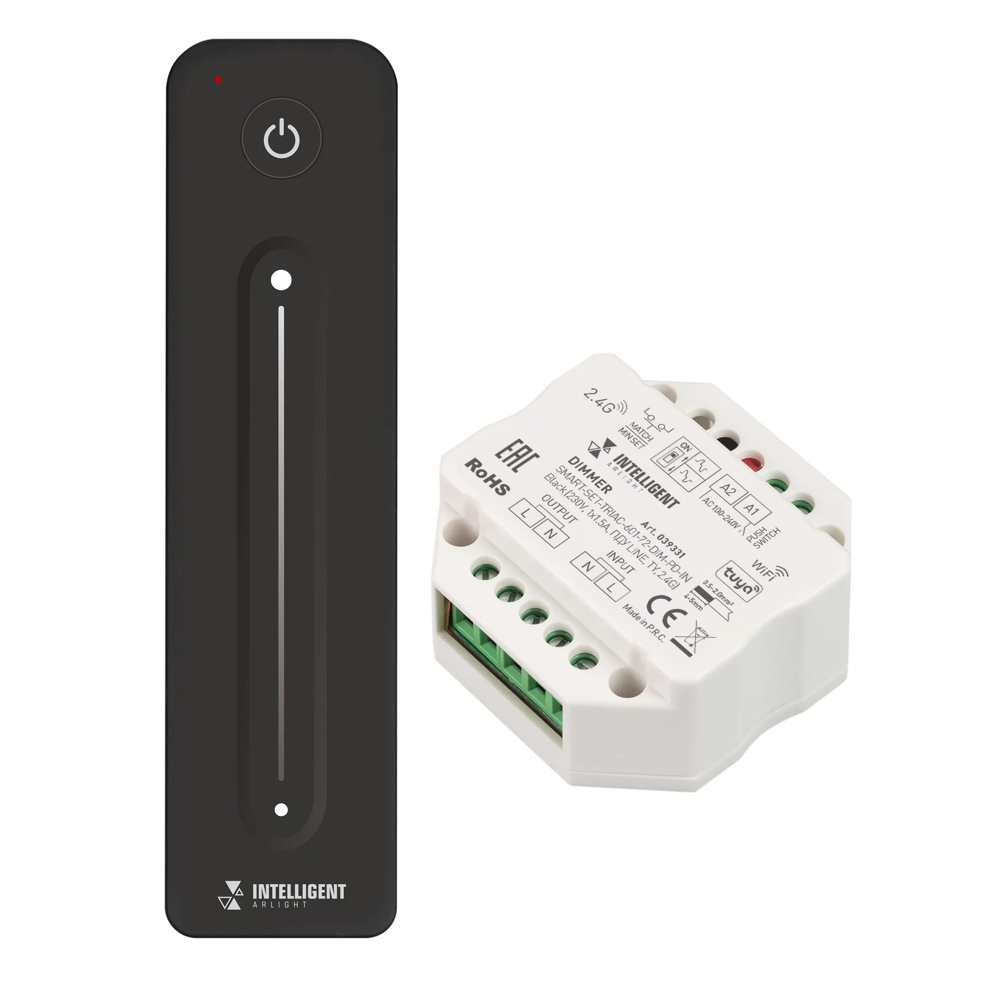 INTELLIGENT ARLIGHT Диммер SMART-SET-TRIAC-601-72-DIM-PD-IN Black (230V, 1x1.5A, ПДУ LINE, TY, 2.4G) (IARL, IP20 Пластик, 5 лет) - изображение товара