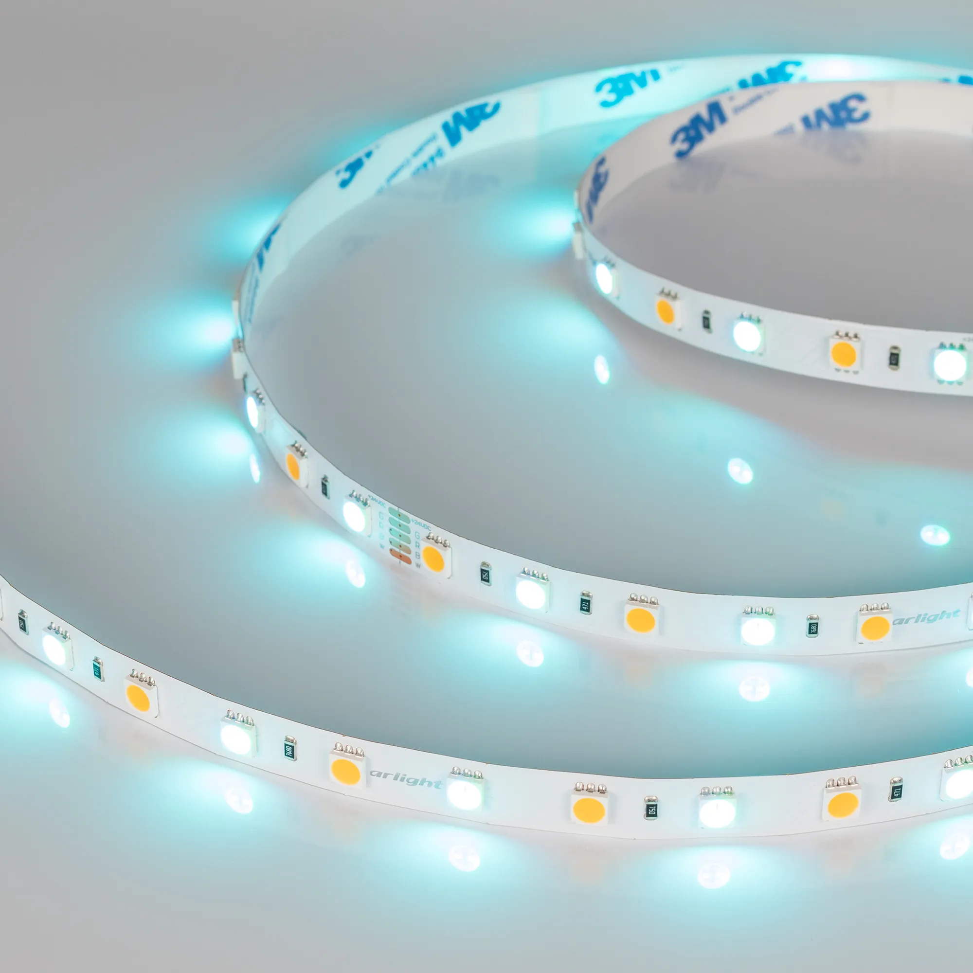 Лента RT-B60-10mm 24V RGBW-Warm (14.4 W/m, IP20, 5m) (Arlight, Открытый) - изображение товара