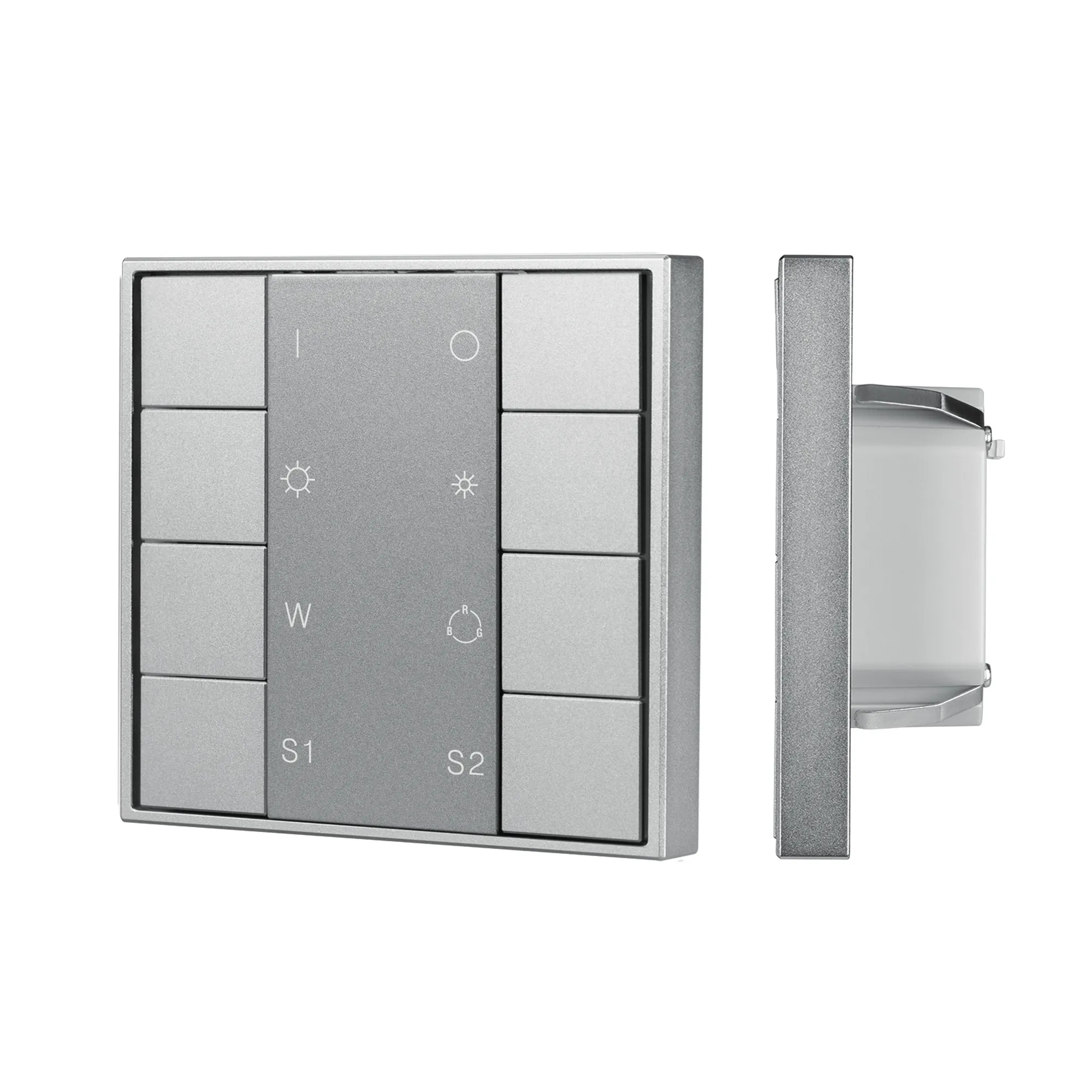 INTELLIGENT ARLIGHT Кнопочная панель DALI-201-23-1G-2SC-RGBW-DT8-IN Silver (BUS, Frame) (IARL, IP20 Металл, 3 года)