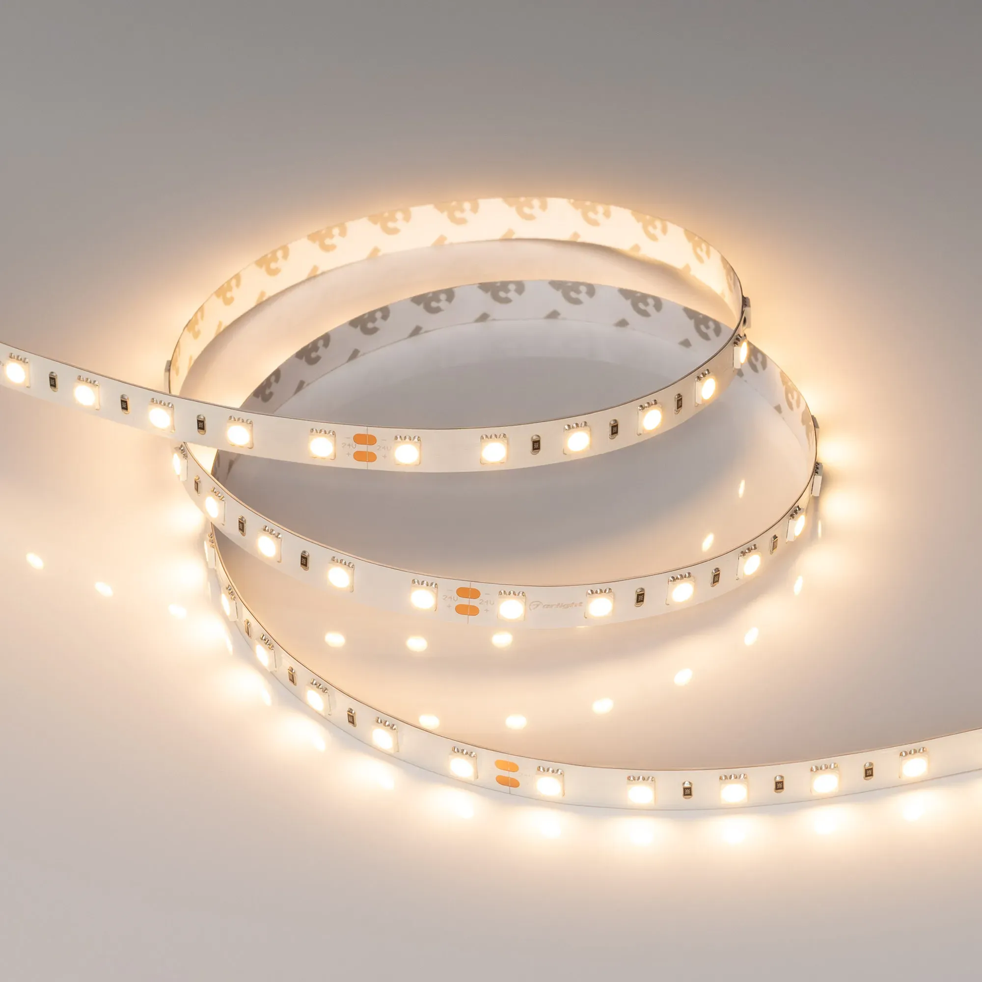 Лента светодиодная RT-B60-10mm 24V Warm2700 (14.4 W/m, IP20, 5m) (Arlight, 14.4 Вт/м, IP20) - изображение товара