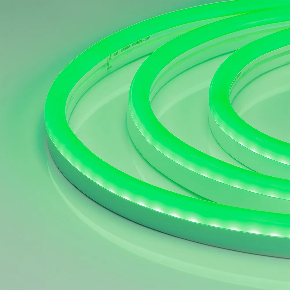Гибкий неон ARL-NEON-2615GH-SIDE 230V Green (Arlight, 8 Вт/м, IP65) - изображение товара