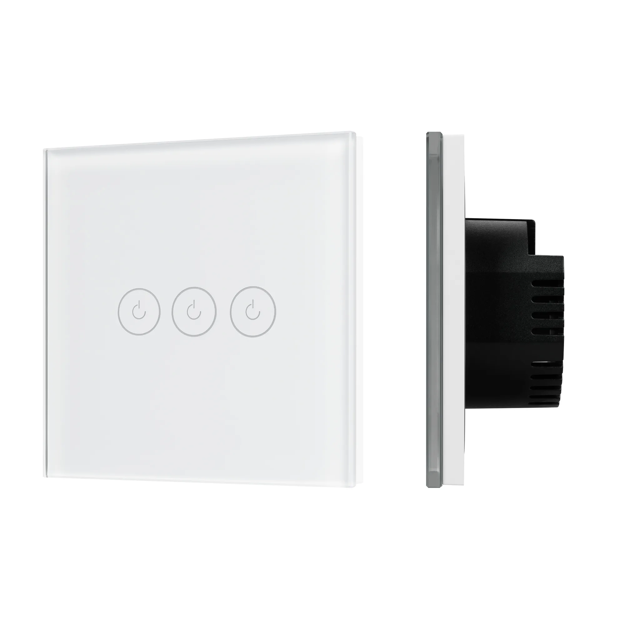 Выключатель сенсорный SWT-OMALI-S03-ZB-WH (250V, 10A, Zigbee) (Arlight, Стекло) - изображение товара
