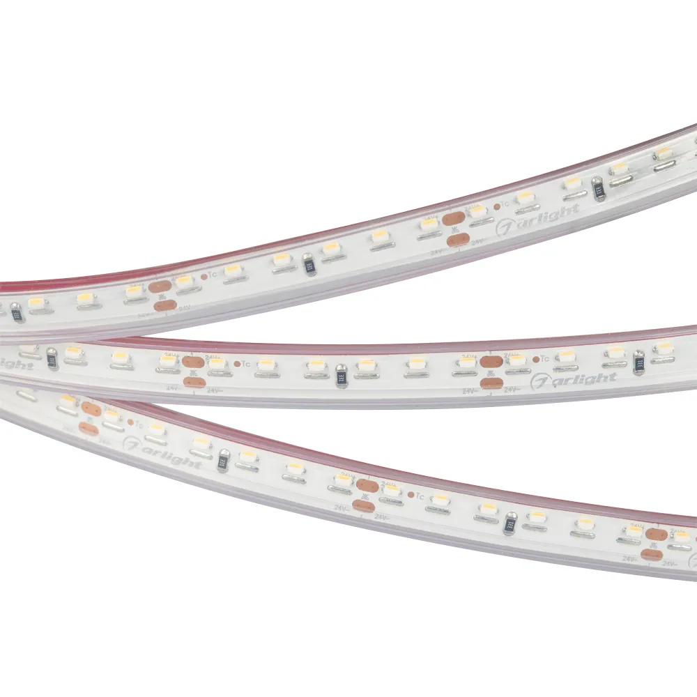 Лента светодиодная RSW 2-5000P 24V Cool 10K 2x (3014, 120 LED/m, LUX) (Arlight, 9.6 Вт/м, IP66)