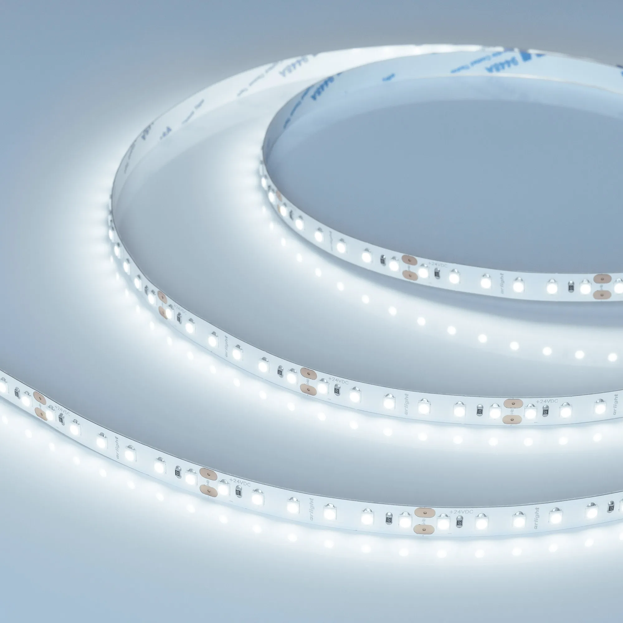 Лента светодиодная NT-A120-8mm 24V Cool 8K (9.6 W/m, IP20, 3528, 5m) (Arlight, Открытый)