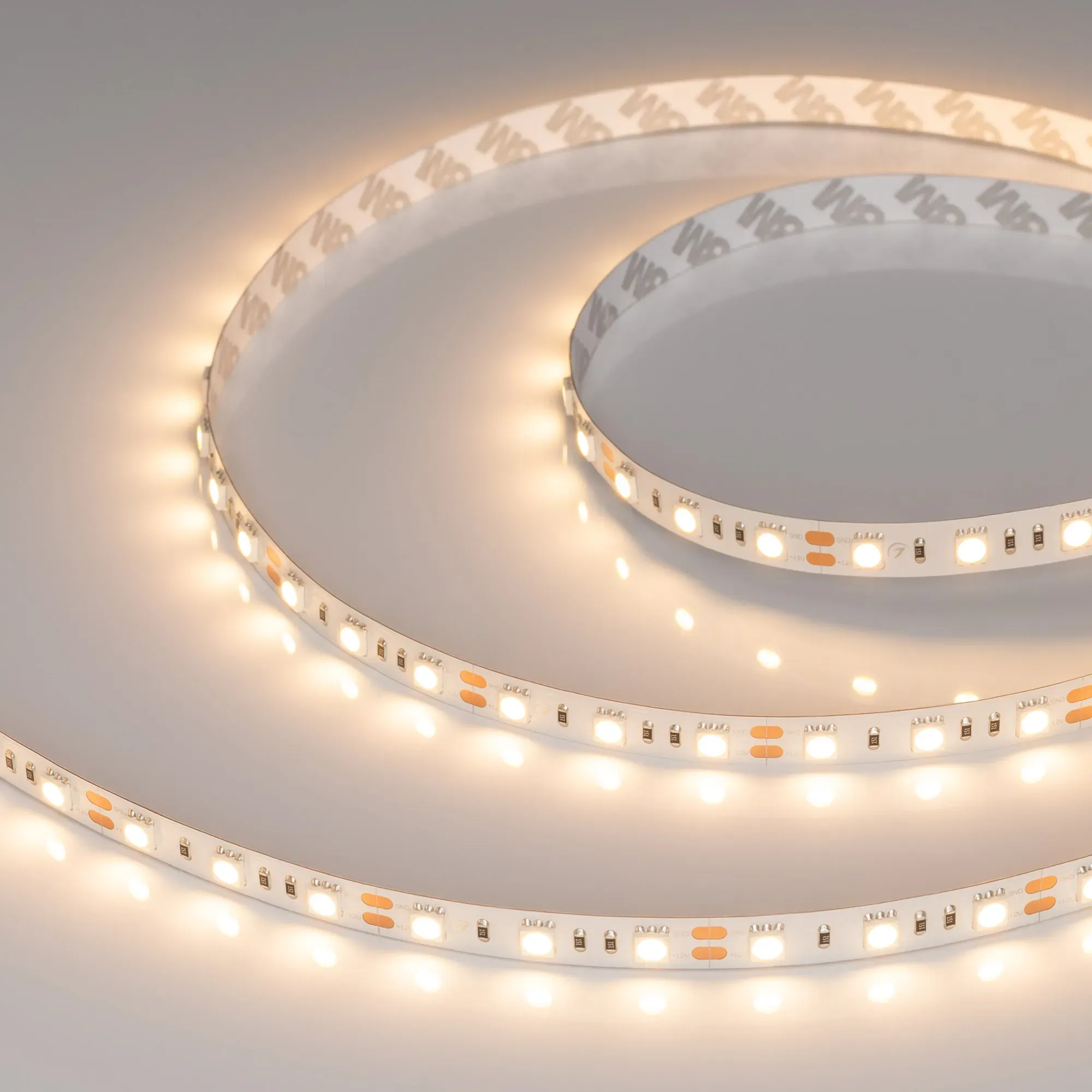 Лента светодиодная RT-B60-10mm 12V Warm2700 (14.4 W/m, IP20, 5060, 5m) (Arlight, 14.4 Вт/м, IP20) - изображение товара