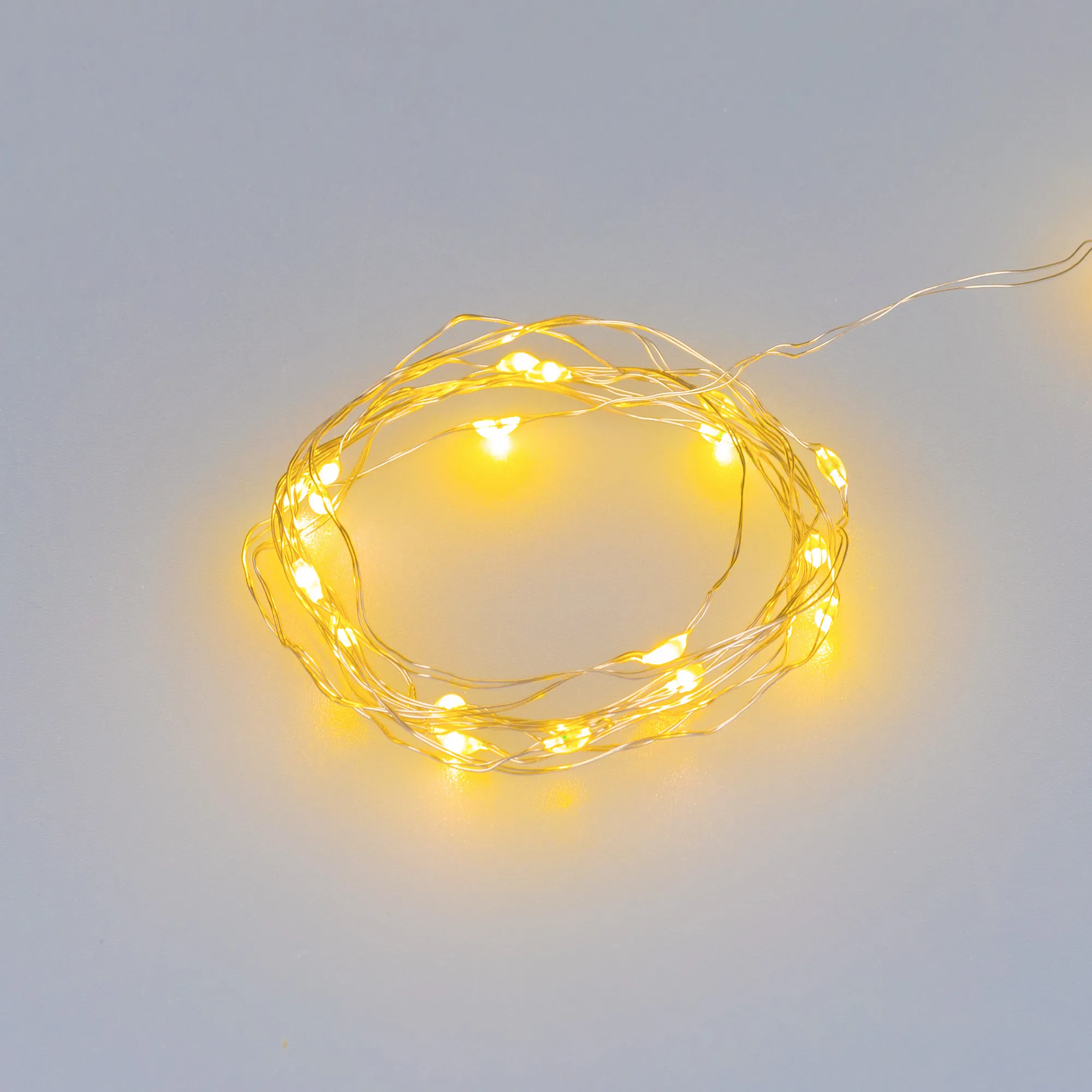 Светодиодная гирлянда ARD-DEW-HOME-2000-CLEAR-20LED-STD Yellow (3V, Battery Pack) (Ardecoled, IP20) - изображение товара