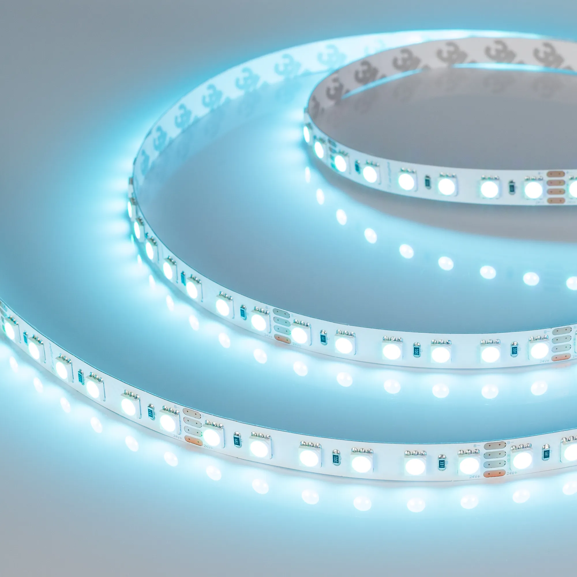 Лента светодиодная RT-B84-10mm 24V RGB (21 W/m, IP20, 5060, 5m) (Arlight, Открытый) - изображение товара