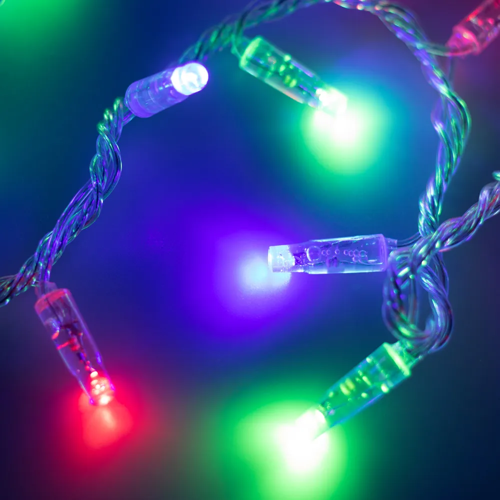Светодиодная гирлянда ARD-STRING-CLASSIC-10000-CLEAR-100LED-LIVE RGB (230V, 7W) (Ardecoled, IP65) - изображение товара