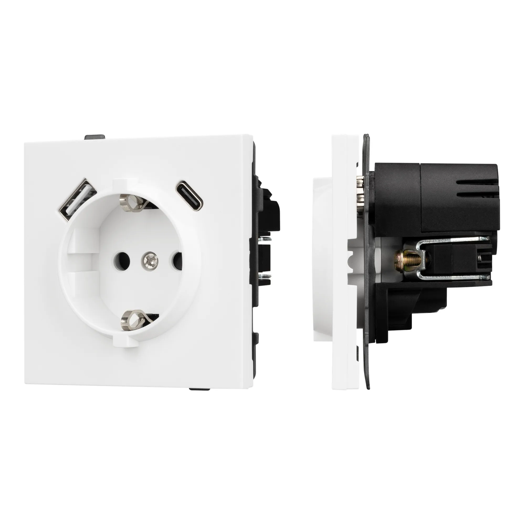 Механизм розетки с USB зарядкой SCT-TENDO-MUAC-PL-WH (230V, 16A) (Arlight, -)