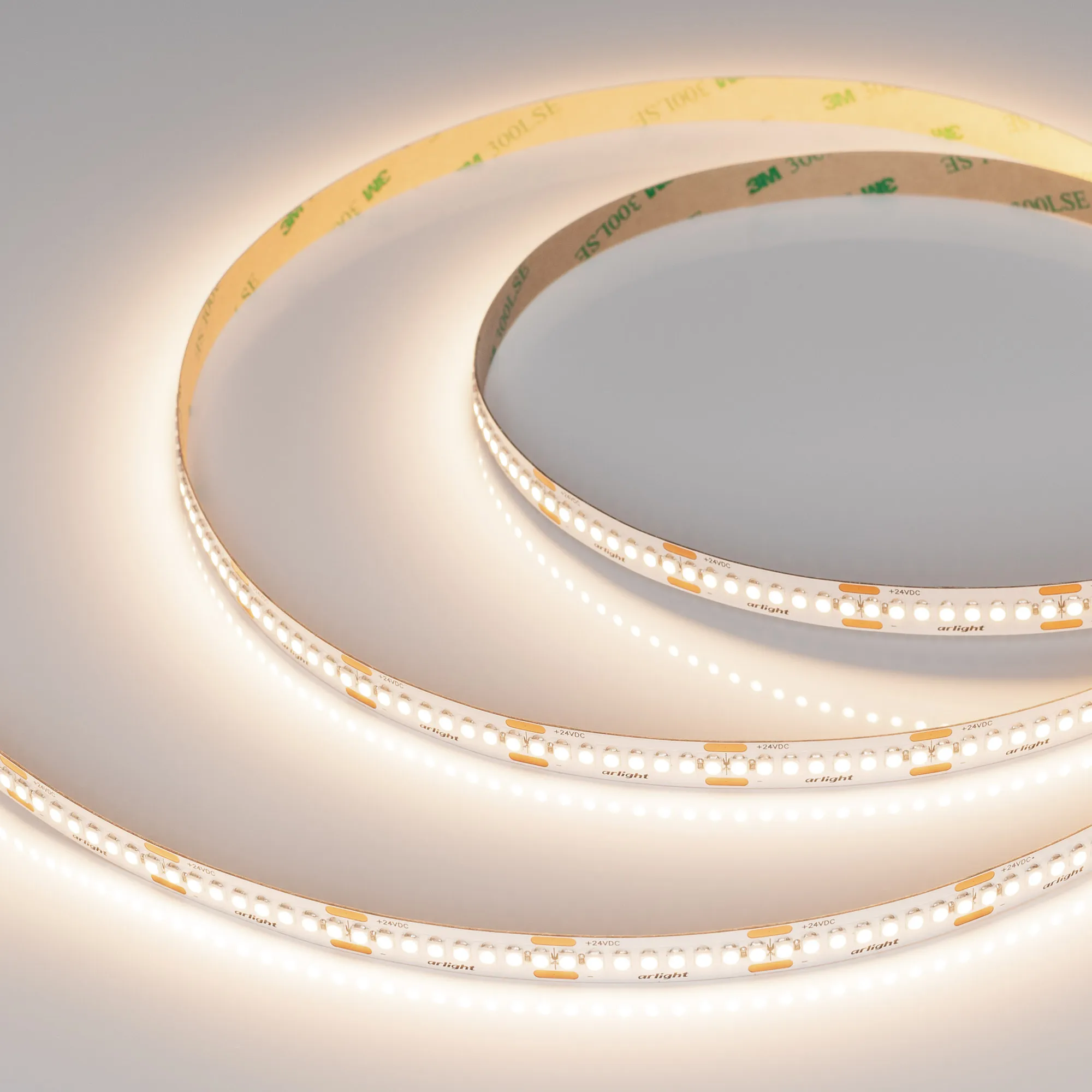 Лента UL-A240-10mm 24V Warm3500 (19 W/m, IP20, 5m) (Arlight, 7 лет)
